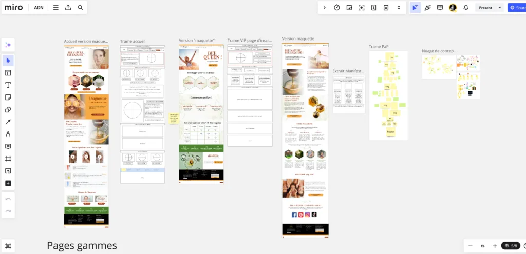 consulting-exemple Exemple de carte heuristique pour une création de marque en consulting et webdesign pour du storytelling