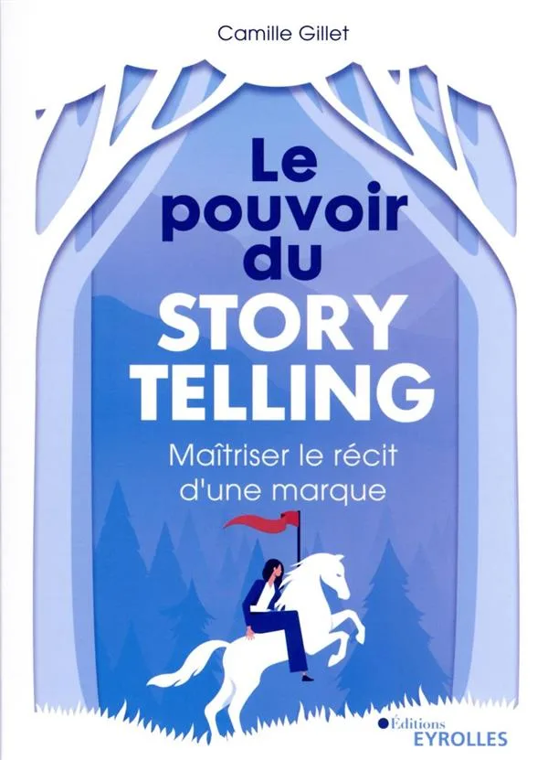 pouvoir-storytelling-camille-gillet-couverture-avant couverture du livre le pouvoir du storytelling aux éditions eyrolles créé par camille gillet storyteller freelance